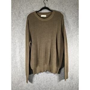 Mutual Weave Sweater Women XXL Green Long Sleeve Knitted Crewneck cabinore Nordi